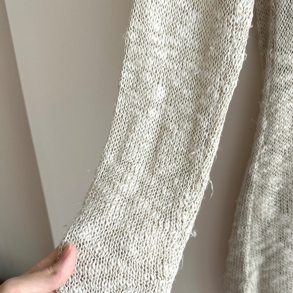 Wet Seal Open Front Long Knit Cardigan, Tan, Size Medium - Picture 14 of 16